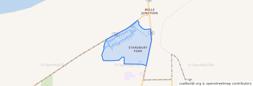 Mapa de ubicacion de Stansbury Park.