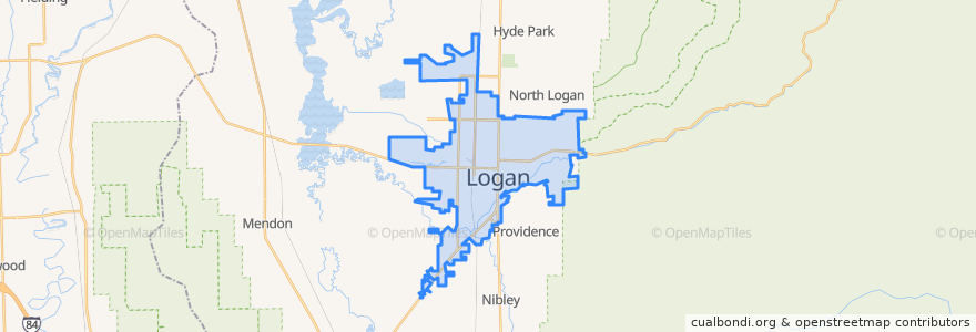 Mapa de ubicacion de Logan.