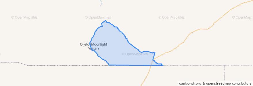 Mapa de ubicacion de Oljato-Monument Valley.