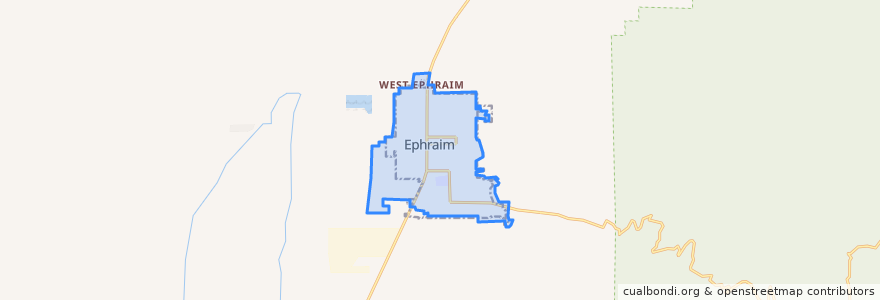 Mapa de ubicacion de Ephraim.