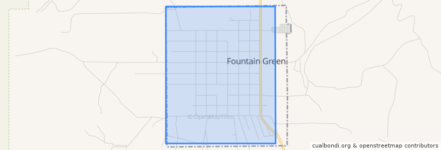 Mapa de ubicacion de Fountain Green.