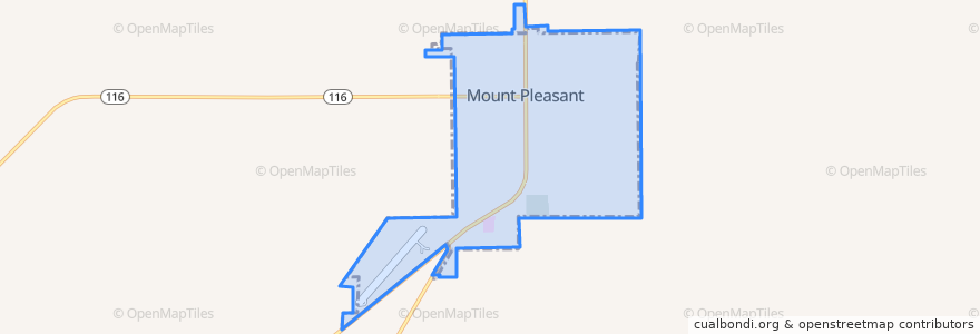 Mapa de ubicacion de Mount Pleasant.