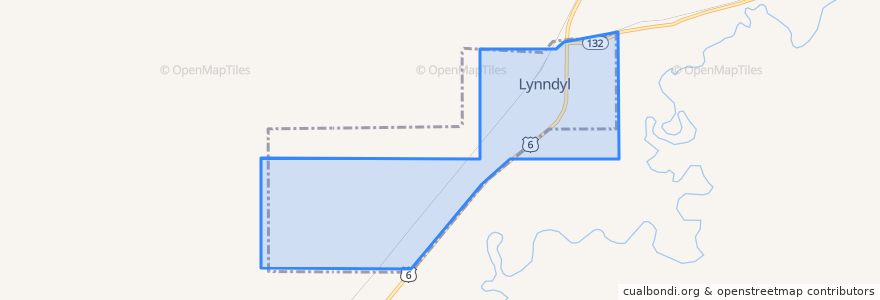 Mapa de ubicacion de Lynndyl.