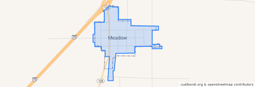 Mapa de ubicacion de Meadow.