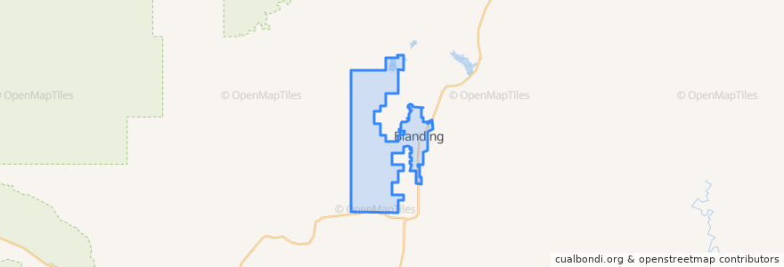 Mapa de ubicacion de Blanding.