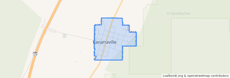 Mapa de ubicacion de Kanarraville.