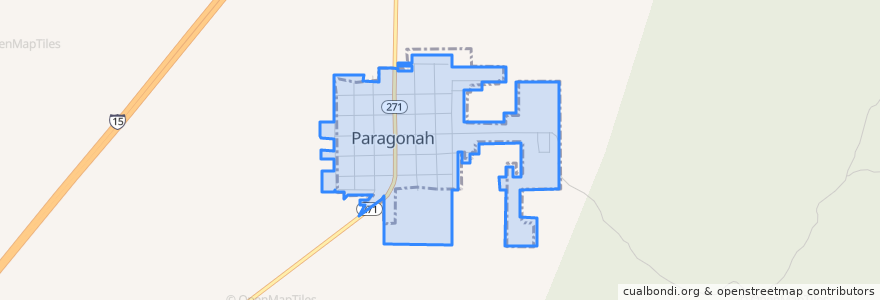 Mapa de ubicacion de Paragonah.