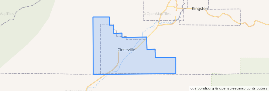 Mapa de ubicacion de Circleville.