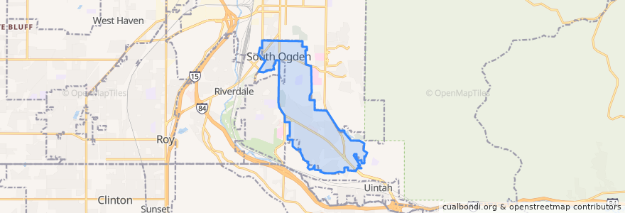 Mapa de ubicacion de South Ogden.