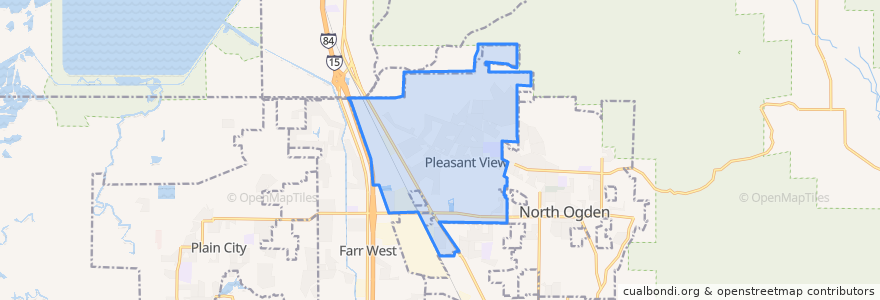Mapa de ubicacion de Pleasant View.