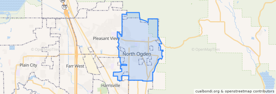 Mapa de ubicacion de North Ogden.