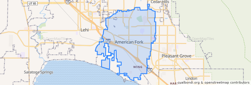 Mapa de ubicacion de American Fork.