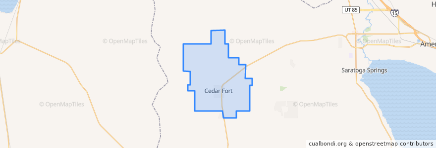 Mapa de ubicacion de Cedar Fort.