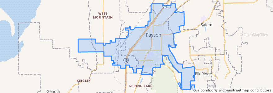 Mapa de ubicacion de Payson.