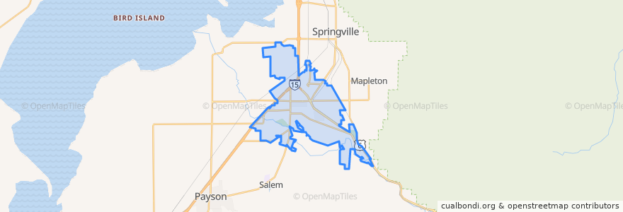 Mapa de ubicacion de Spanish Fork.