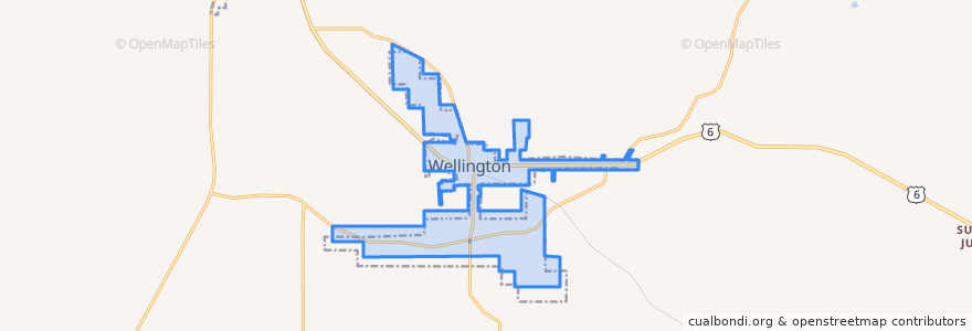 Mapa de ubicacion de Wellington.