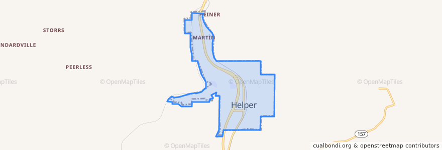 Mapa de ubicacion de Helper.