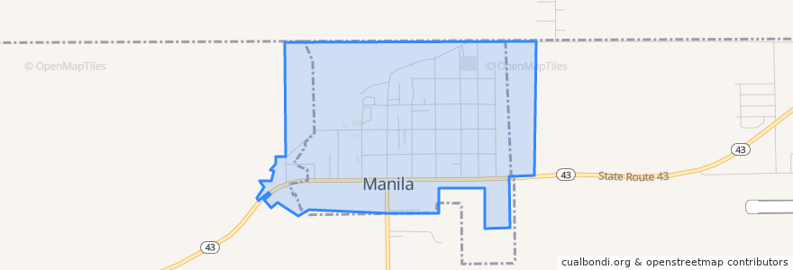 Mapa de ubicacion de Manila.
