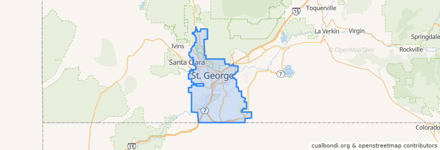 Mapa de ubicacion de St. George.