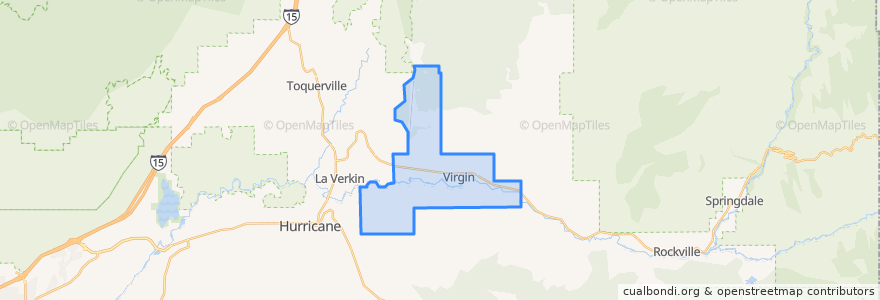 Mapa de ubicacion de Virgin.