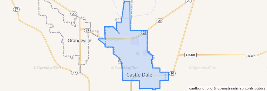 Mapa de ubicacion de Castle Dale.
