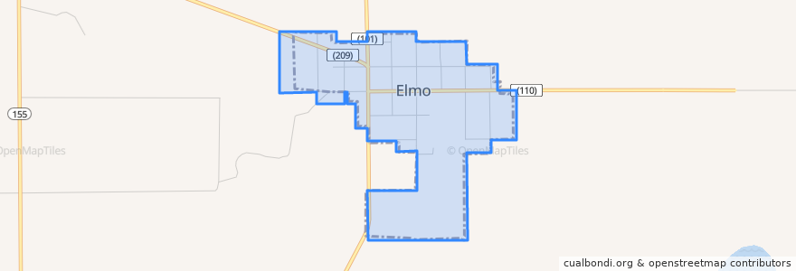 Mapa de ubicacion de Elmo.