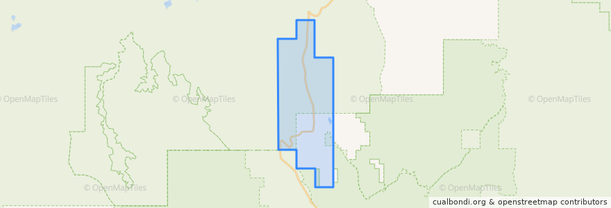 Mapa de ubicacion de Boulder.