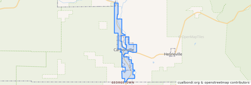 Mapa de ubicacion de Cannonville.