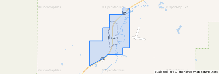 Mapa de ubicacion de Hatch.