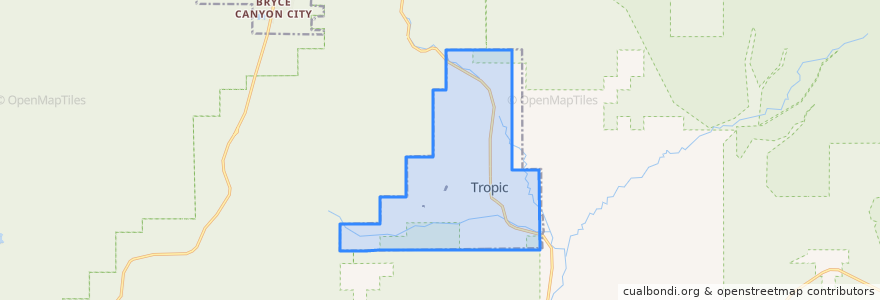 Mapa de ubicacion de Tropic.