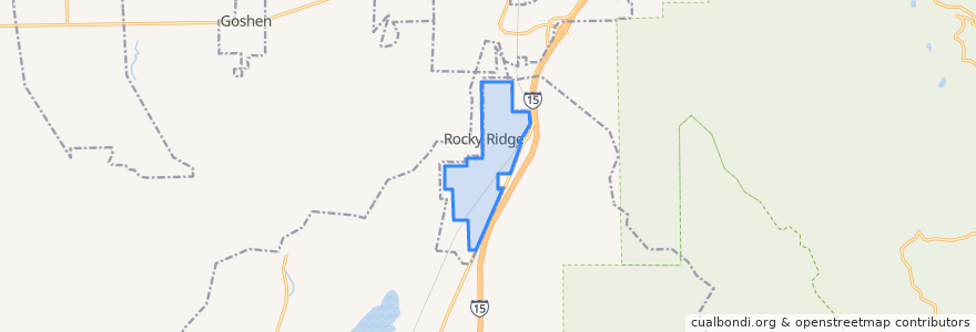 Mapa de ubicacion de Rocky Ridge.