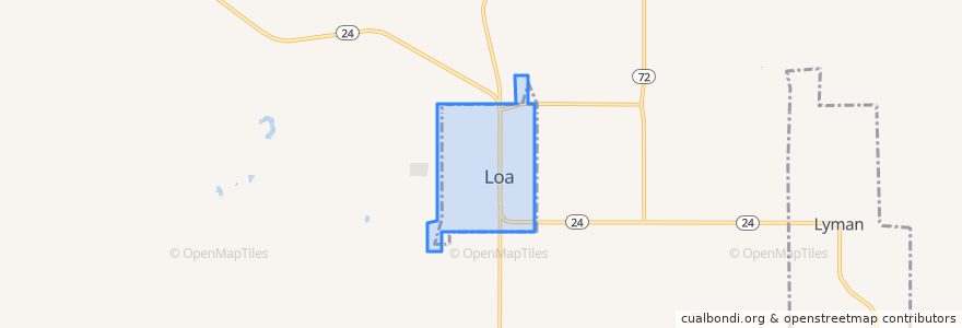 Mapa de ubicacion de Loa.