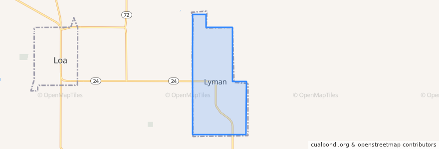 Mapa de ubicacion de Lyman.