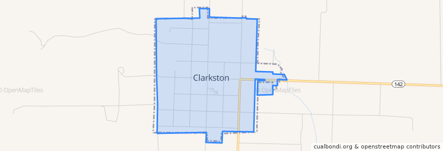 Mapa de ubicacion de Clarkston.