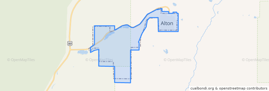 Mapa de ubicacion de Alton.