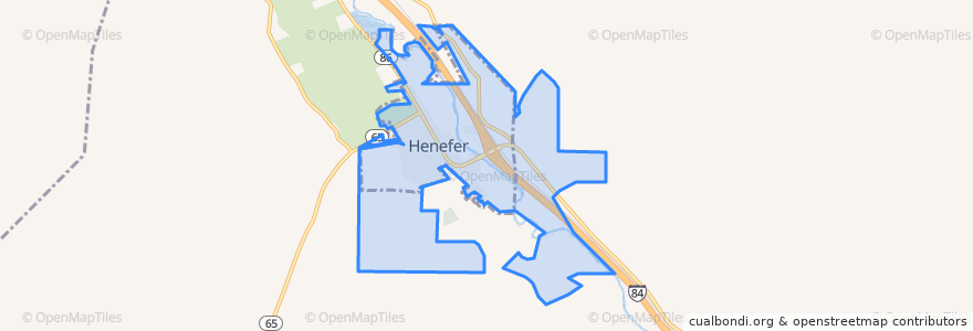 Mapa de ubicacion de Henefer.