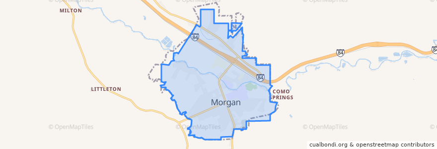 Mapa de ubicacion de Morgan.