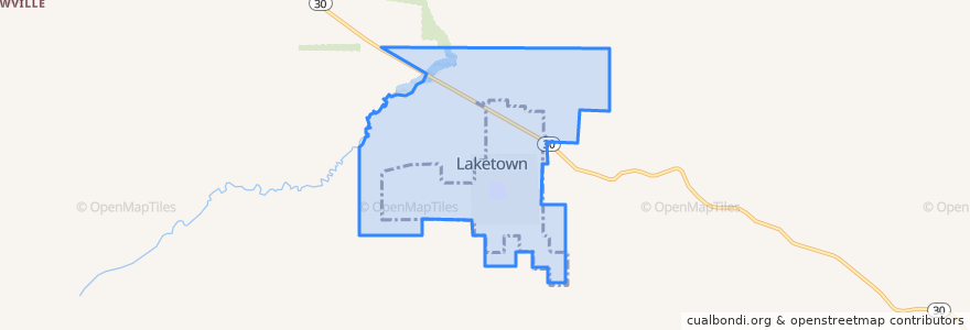 Mapa de ubicacion de Laketown.