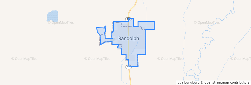 Mapa de ubicacion de Randolph.