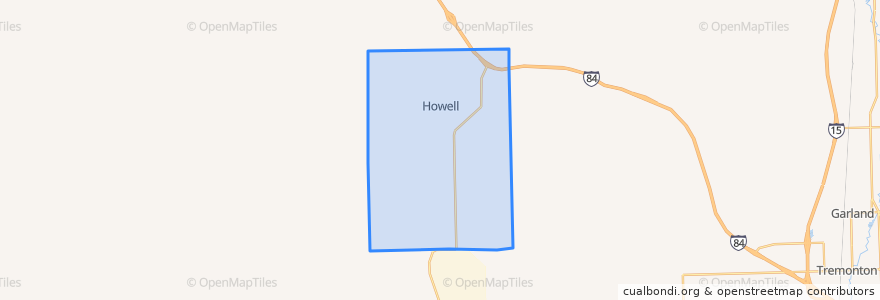 Mapa de ubicacion de Howell.