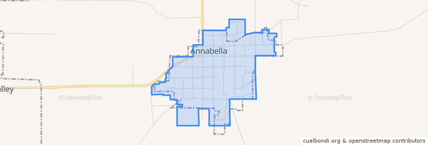 Mapa de ubicacion de Annabella.