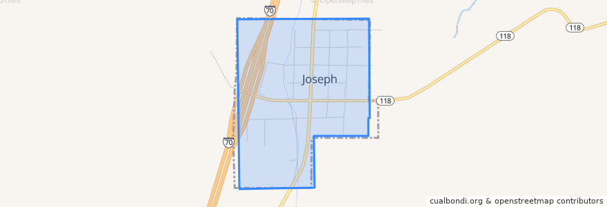 Mapa de ubicacion de Joseph.