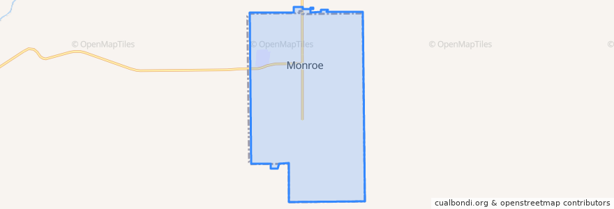 Mapa de ubicacion de Monroe.