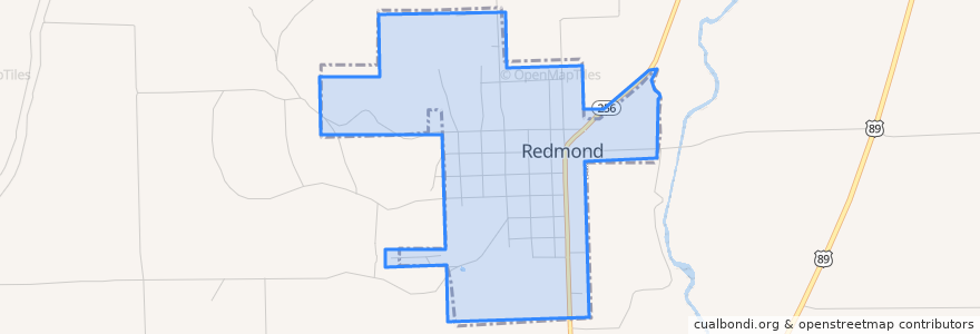 Mapa de ubicacion de Redmond.