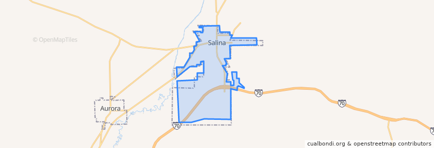 Mapa de ubicacion de Salina.