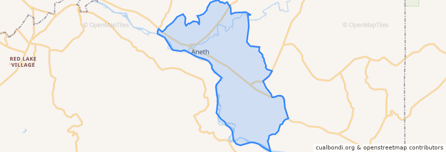 Mapa de ubicacion de Aneth.