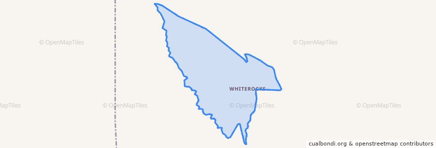 Mapa de ubicacion de Whiterocks.