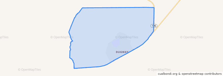 Mapa de ubicacion de Dugway.