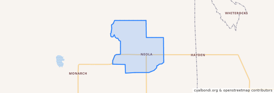 Mapa de ubicacion de Neola.