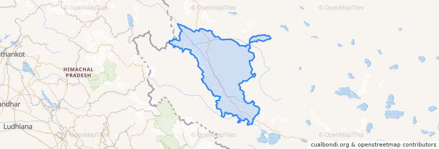 Mapa de ubicacion de Gar County.